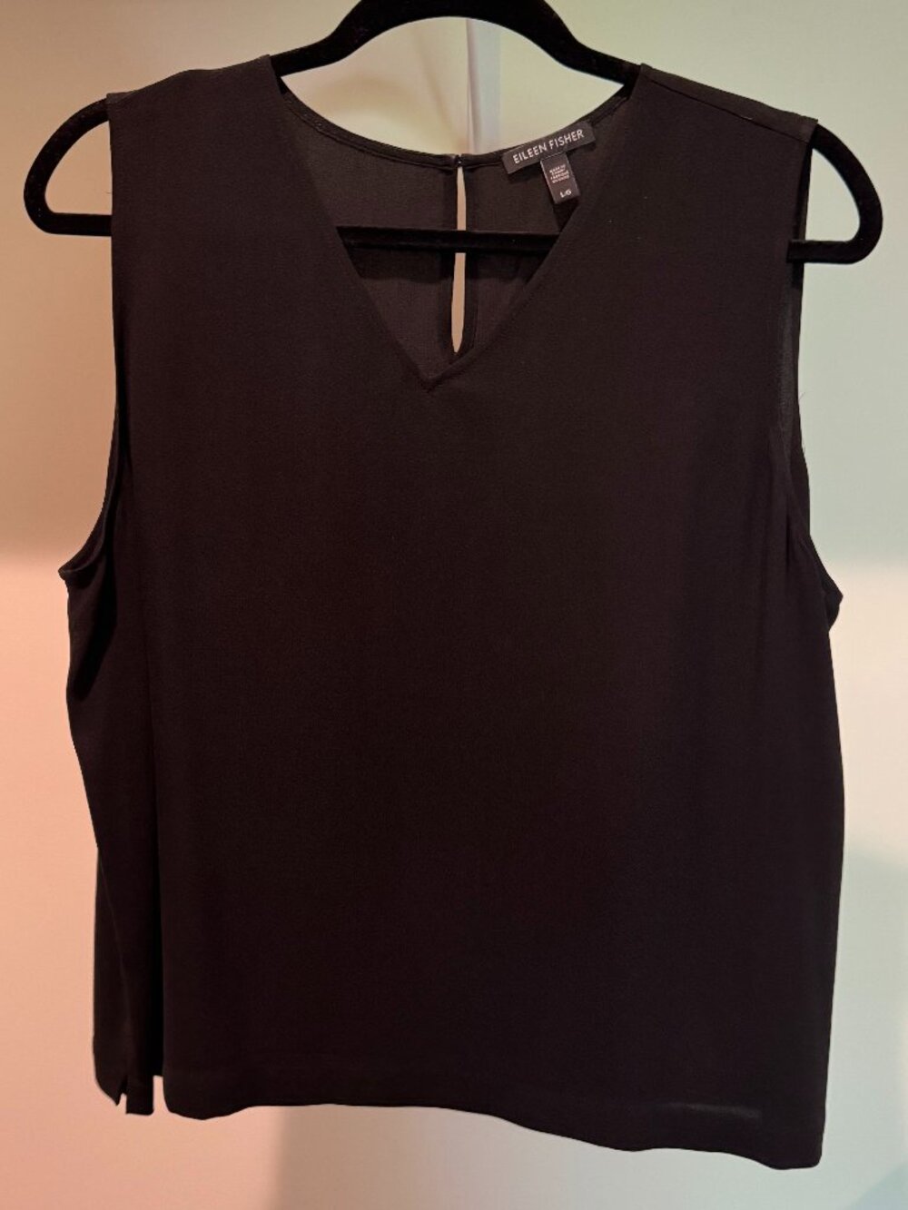 Eileen Fisher Silk Georgette Crepe Top - Picture 2 of 5